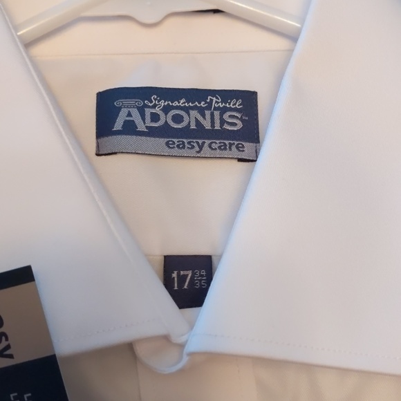Adonis White Dress Shirt Size 17, 34/35 - Picture 2 of 2